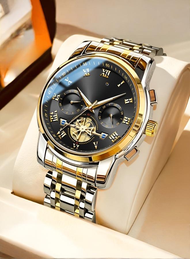 Men's Luxury Mechanical Wristwatch with Luminous Design - Image 1